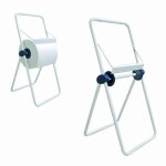 Distributeur m�tal blanc sur pied cristal hygiene pour bobine - ep5000