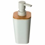 Distributeur de savon liquide bambou 200ml - blanc silumen Distributeur de savon liquide bambou 200ml - blanc silumen