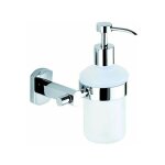 Distributeur savon liquide - dcor : chrom - hauteur : 152 mm - largeur : 114 mm - matriau : acier ...