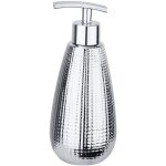 Wenko - distributeur savon liquide dakar, capacit 370 ml, cramique,  8x19 cm, chrom