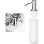 Distributeur savon liquide encastrable avec bouteille 300ml, distributeur savon de mousse evier, distributeur ...