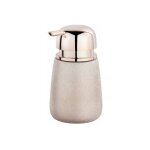 Distributeur savon liquide glimma, capacit 330 ml, cramique effet paillette, 9, 5x15x8, 5 cm, cuivr ...