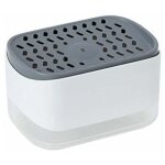 Distributeur de savon liquide avec porte - �ponge 2 en 1, distributeur liquide vaisselle, distributeur ...