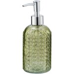 Wenko - distributeur savon liquide vetro, distributeur savon verre, capacit 400ml, verre  relief, 8, ...