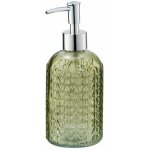 Wenko - distributeur savon liquide vetro, distributeur savon verre, capacit� 400ml, verre � relief, 8, ...