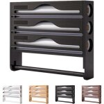 Distributeur sopalin / aluminium / film, coupeur central, acier inoxydable, base comptoir.