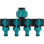 Distributeur de tuyau � quatre voies, raccord de tuyau de robinet, adapt� aux outils d'irrigation de ...
