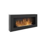 Divina fire - chemine murale au biothanol siena noir l 90 x p 12 x h 40