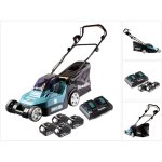 Dlm 382 pg4 batterie tondeuse 36 v ( 2x 18 v ) 38 cm 40 l + 4x batterie 6, 0 ah + double chargeur - makita ...