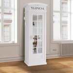 Armoire 'cabine tlphonique de londres' avec 3 tagres et porte miroir, made in italy, armoire de chambre, ...