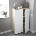 Armoire  usages multiples plano, armoire polyvalente  2 portes, meuble  chaussures avec 3 tagres, ...