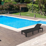 Dmora ? bain de soleil r�glable en polypropyl�ne ? dimensions 195x65x78 cm ? r�sistant aux intemp�ries ...