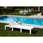 Dmora - bains de soleil caserta, transat de jardin rglable, lit d'extrieur, 100% made in italy, cm ...