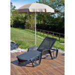 Dmora - bains de soleil milano, chaise longue de jardin rglable avec accoudoirs, chaise longue d'extrieur, ...