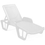 Dmora - bains de soleil milano, transat de jardin rglable avec accoudoirs, lit d'extrieur, 100% made ...