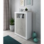Dmora buffet haut de design moderne avec 2 portes et tagres, buffet de cuisine, buffet avec tagres ...