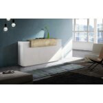 Buffet moderne 4 portes avec abattant, made in italy, buffet de cuisine, buffet design de salon, 160x45h86 ...