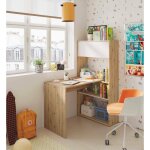 Bureau riverside, bureau d'angle rversible avec bibliothque, table d'tude ou de bureau multiposition, ...
