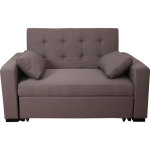 Dmora - canapé - lit 2 places, en tissu capitonné, avec 2 coussins de rangement, convertible en lit double, ... Dmora - canapé - lit 2 places, en tissu capitonné, avec 2 coussins de rangement, convertible en lit double, ...