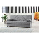 Dmora - canap ramon, canap conteneur 3 places avec 2 coussins inclus, canap de salon en tissu rembourr ...