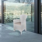 Dmora chaise d'extrieur como, sige de jardin, fauteuil d'extrieur effet rotin, 100% made in italy, ...