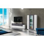 Dmora - lément mural de salon modulable, made in italy, avec lumière led blanche, meuble tv et vitrine, ... Dmora - lément mural de salon modulable, made in italy, avec lumière led blanche, meuble tv et vitrine, ...