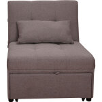 Dmora fauteuil lit simple, avec oreiller et matelas inclus, pouf convertible en lit, en tissu rembourré, ... Dmora fauteuil lit simple, avec oreiller et matelas inclus, pouf convertible en lit, en tissu rembourré, ...