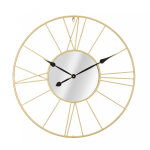 Dmora - horloge murale en métal et verre à lignes géométriques, couleur or, dimensions 6 x 80 x 80 cm, ... Dmora - horloge murale en métal et verre à lignes géométriques, couleur or, dimensions 6 x 80 x 80 cm, ...