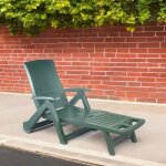 Dmora - lit pliant � roulettes, made in italy, 72 x 195 x 101 cm, couleur verte