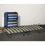 Talamo italia - dmora lit pliant avec sommier  lattes et matelas, mesure 190x80x30 cm