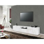 Dmora - meuble tv dfilipp, buffet bas de salon, base meuble tv, 100% made in italy, 220x43h46 cm, blanc ...