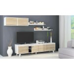 Dmora - paroi aménagée dless, meuble télé pour le salon, composition salon avec meuble haut et étagère, ... Dmora - paroi aménagée dless, meuble télé pour le salon, composition salon avec meuble haut et étagère, ...