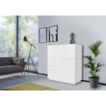 Placard dkoud, buffet de cuisine avec 2 portes, buffet de salon, 100% made in italy, cm 100x43h106, blanc ...