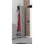 Porte - manteau vertical, made in italy, avec tube pour vtements, deux tagres, meubles pour couloir, ...