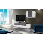 Dmora système mural de salon modulable, made in italy, meuble tv et élément mural suspendu, 280x45h180 ... Dmora système mural de salon modulable, made in italy, meuble tv et élément mural suspendu, 280x45h180 ...