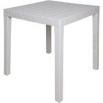 Dmora - table carr�e modulable, made in italy, 78 x78x72 cm, couleur blanc, avec emballage renforc�