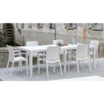Table d'extérieur dmanz, table à manger rectangulaire extensible, table de jardin extensible effet rotin, ... Table d'extérieur dmanz, table à manger rectangulaire extensible, table de jardin extensible effet rotin, ...