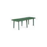 Dmora table rectangulaire extensible, avec 6 pieds, made in italy, 144x90x72 cm (ferm�), couleur vert ...