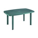 Dmora table rectangulaire modulable, made in italy, 137 x 85 x 72 cm, couleur verte