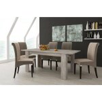 Dmora - table de salle  manger extensible, console extensible, table moderne avec rallonge, 160 / 220x88h80 ...