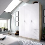 Dmora vestiaire allentown, armoire de chambre  3 portes et 3 tiroirs, armoire avec barre  vtements ...