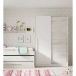 Dmora - vestiaire dcelesi, armoire de chambre  2 portes coulissantes, armoire avec barre  vtements ...