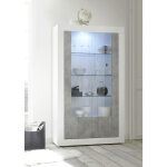 Dmora - vitrine moderne avec tagres, made in italy, buffet avec porte vitre, meubles de salon, vitrine, ...