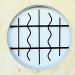 Dms - grille de defense azur diametre 60 cm pour fenetre ronde (c�te tableau)