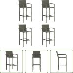 Doc&et� - the living store tabourets de bar lot de 4 gris r�sine tress�e - tabouret de bar - chaises ...
