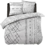 Dock avenue - parure de couette 100% coton 57 fils 240 x 220 cm ikat Dock avenue - parure de couette 100% coton 57 fils 240 x 220 cm ikat