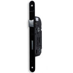 Dom - serrure de porte noire � encastrer bouton axe 40 mm � condamnation reversible