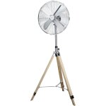 Domair - ventilateur sur pied bali 50w 4 vitesses d40cm bois chrom