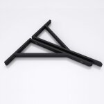 Doporro - 1 pi�ce equerre de fixation plan de toilette �tag�re tablette murale acier inox noir 45cm wh02 ...