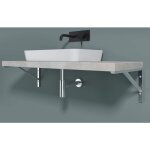 Doporro - 2 pi�ces equerre de fixation plan de toilette �tag�re tablette murale acier inox chrom� 45cm ...